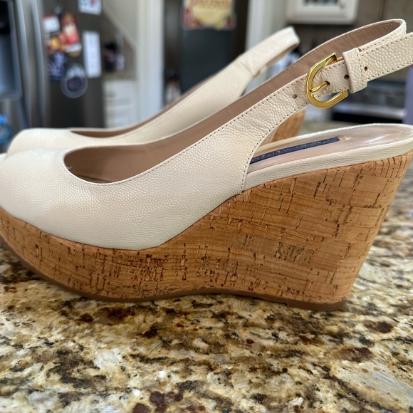 Stuart Weitzman wedges, like new- only worn once. Size9. - Picture 2 of 2